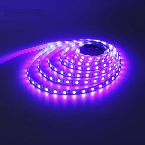 (image for) 395nm 405nm Black Light SMD5050-300 12V 6A 72W UV (Ultraviolet) LED Strip Light Flex